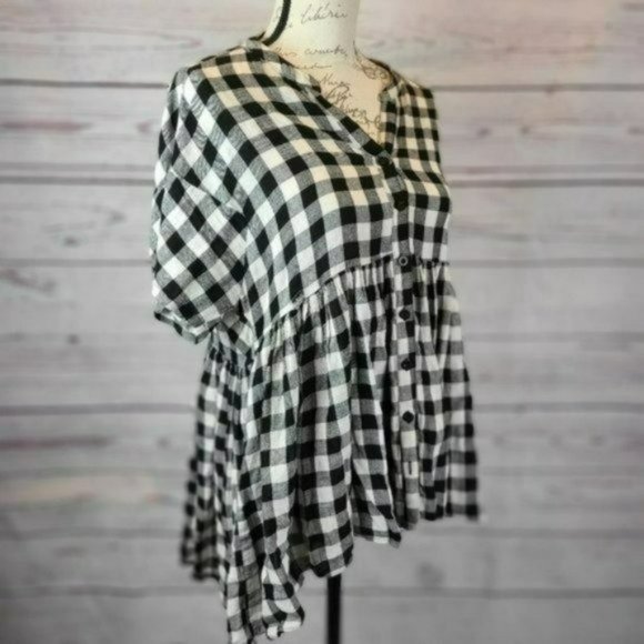 Anthropologie Tops - Flannel Buffalo Plaid Button Down Top -M